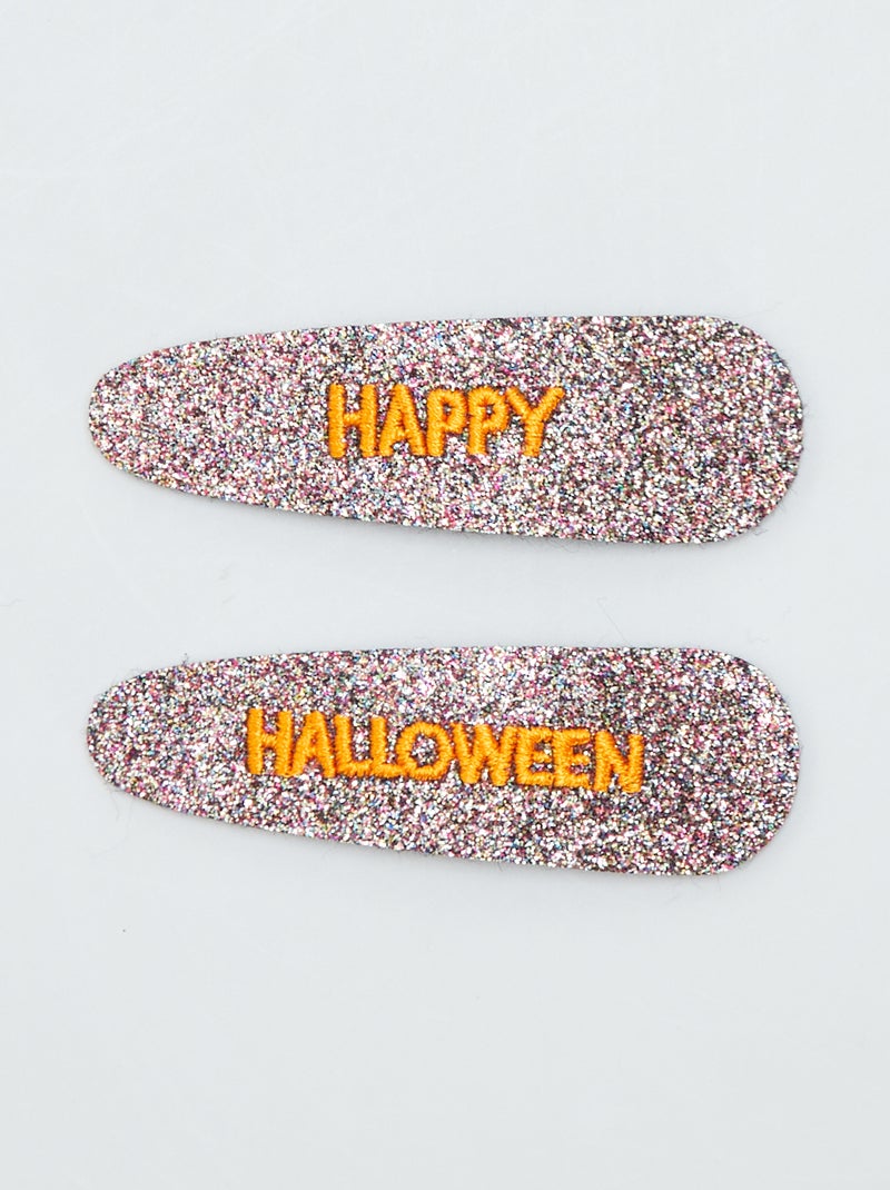 Set di 2 fermagli clic-clac - Halloween Viola - Kiabi