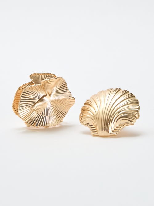 Set di 2 fermagli gioiello dorati - Kiabi