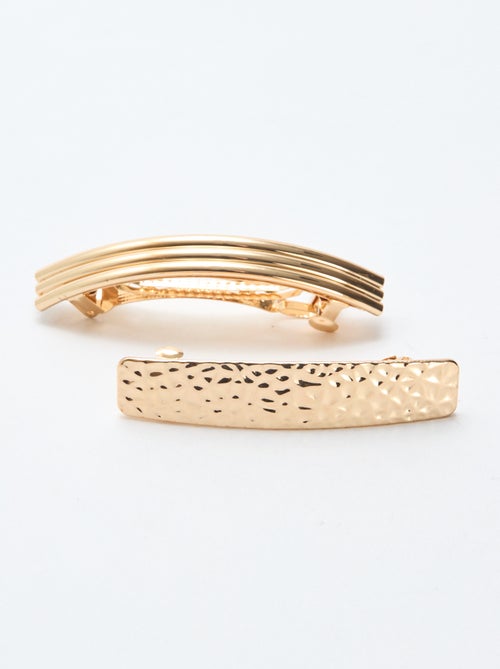 Set di 2 fermagli per capelli dorati - Kiabi