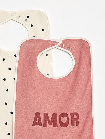 Set di 2 grandi bavaglini in spugna - collezione facile da indossare