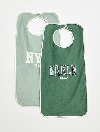 Set di 2 grandi bavaglini in spugna - collezione facile da indossare