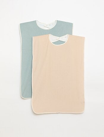 Set di 2 grandi bavaglini in spugna - collezione facile da indossare