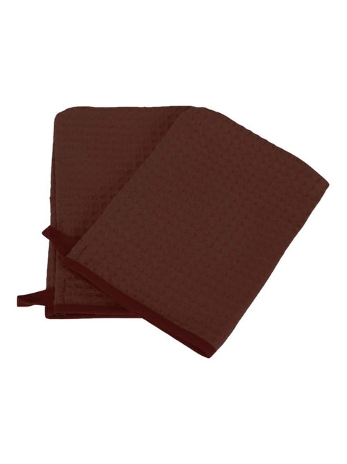 Set di 2 guanti da bagno a nido d'ape WEEK END - Kiabi Set di 2 guanti da bagno a nido d'ape WEEK END - Kiabi
