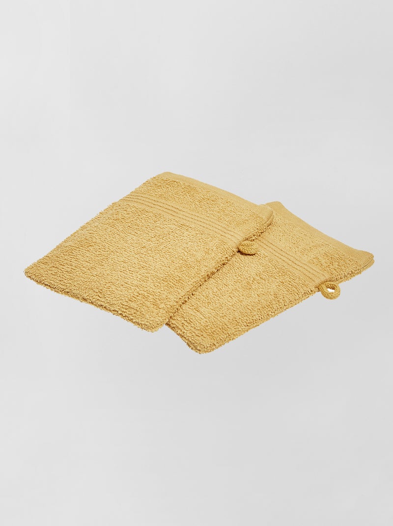 Set di 2 guanti da bagno BEIGE - Kiabi