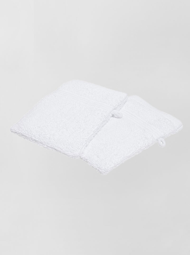 Set di 2 guanti da bagno BIANCO - Kiabi