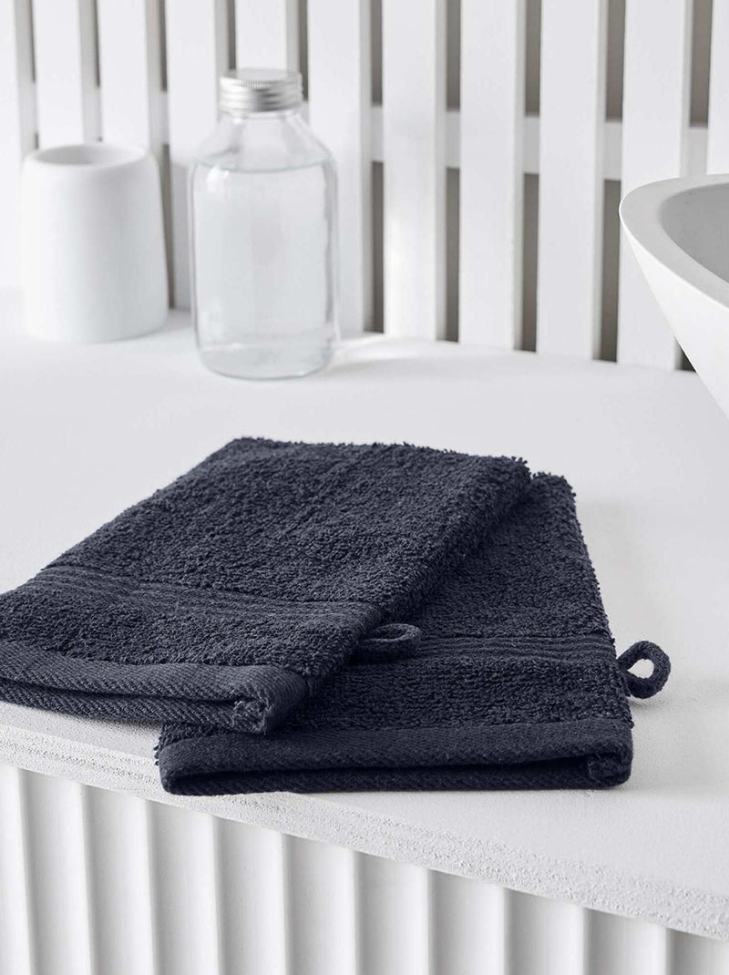 Set di 2 guanti da bagno blu navy - Kiabi