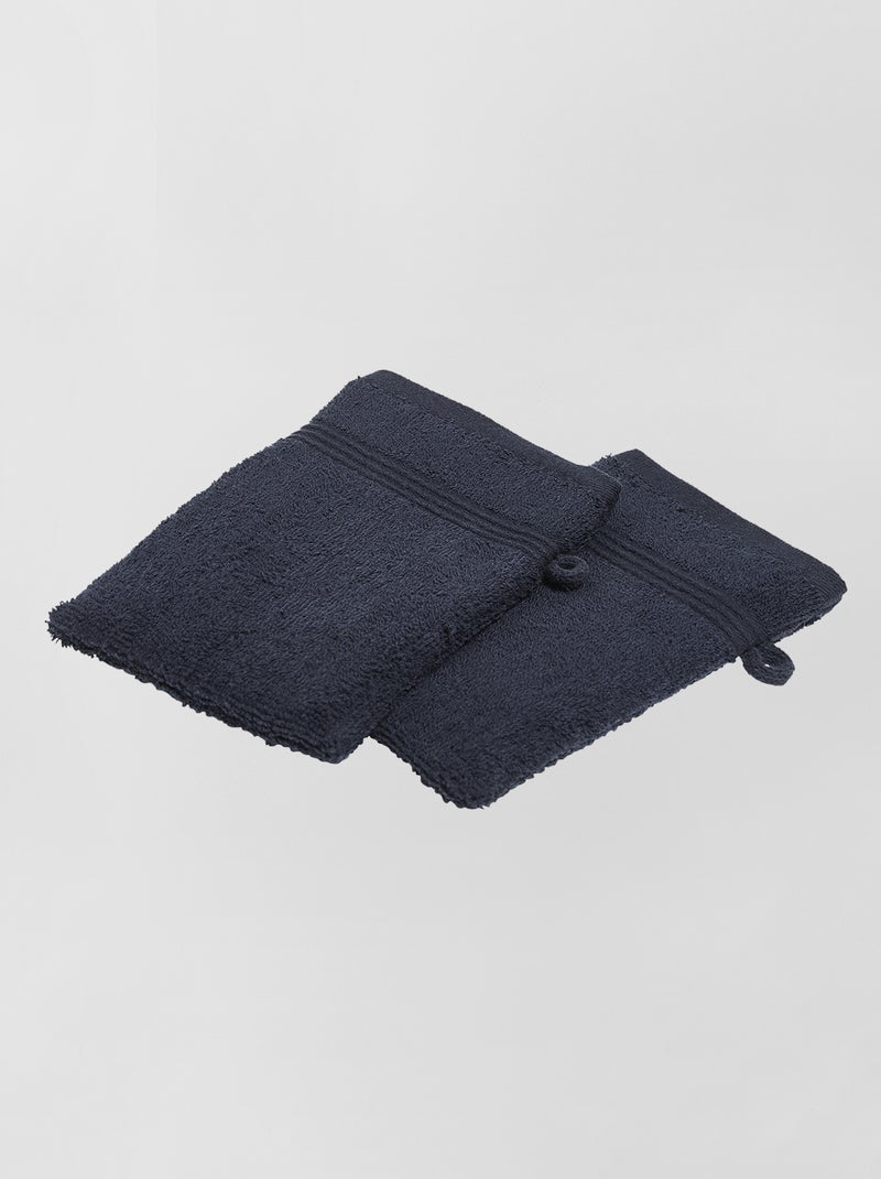 Set di 2 guanti da bagno blu navy - Kiabi
