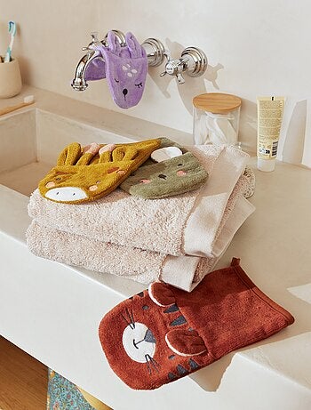 Set di 2 guanti da bagno con decorazione