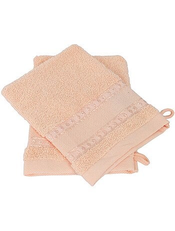 Set di 2 guanti da bagno con spugna in tessuto Aïda