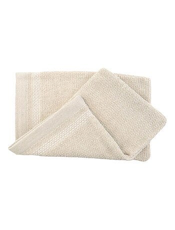Set di 2 guanti da bagno cotone lino spugna ALINE