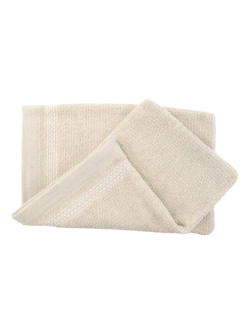 Set di 2 guanti da bagno cotone lino spugna ALINE - Kiabi Set di 2 guanti da bagno cotone lino spugna ALINE - Kiabi