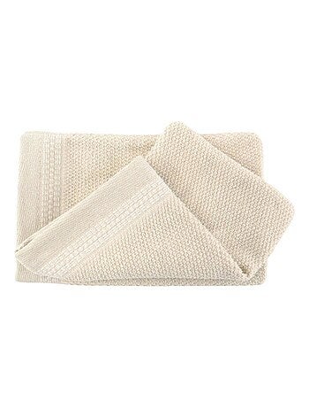 Set di 2 guanti da bagno cotone lino spugna LINA