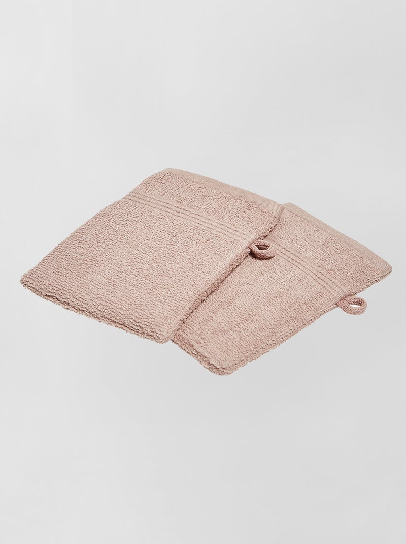 Set di 2 guanti da bagno ROSA - Kiabi
