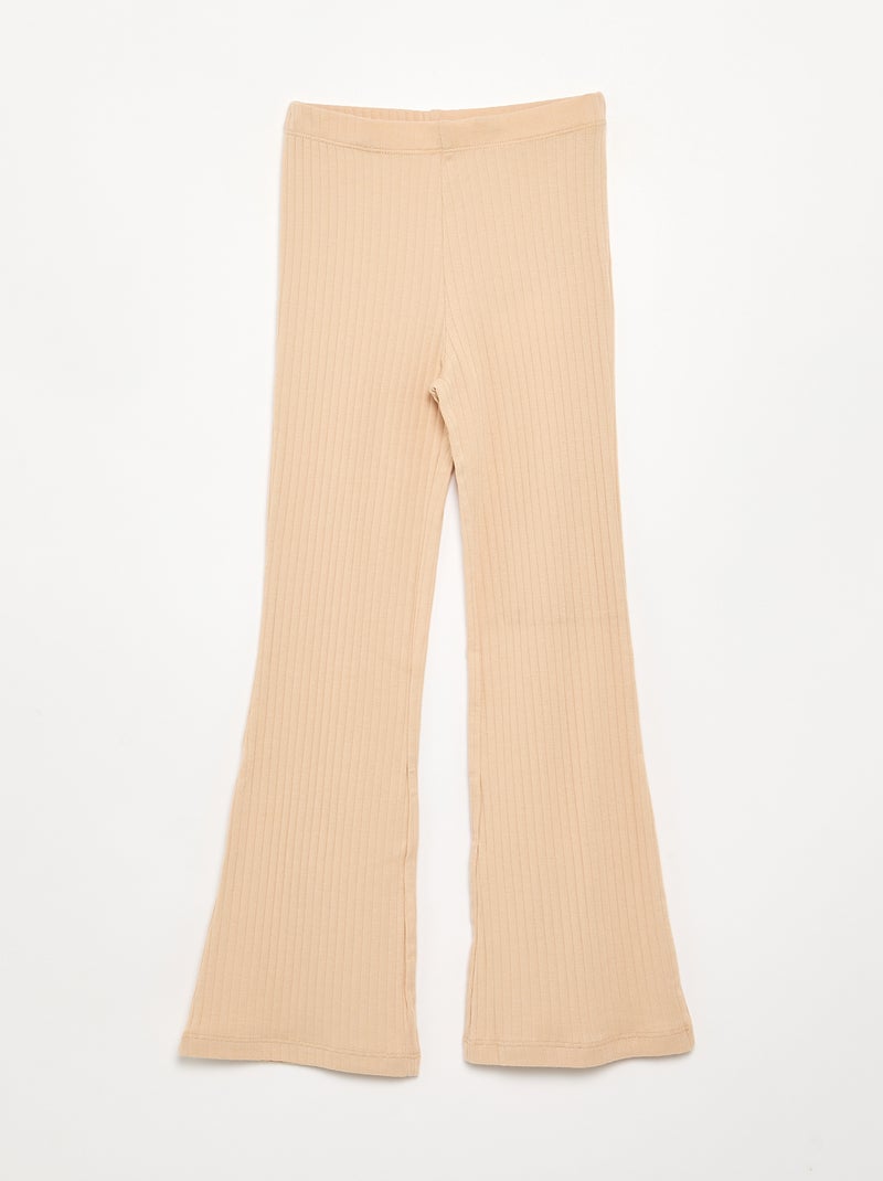 Set di 2 leggings - 1 tinta unita + 1 stampato Marrone - Kiabi