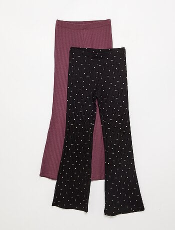 Set di 2 leggings - 1 tinta unita + 1 stampato