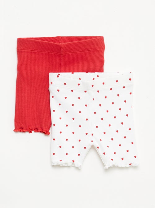 Set di 2 leggings a coste - Kiabi