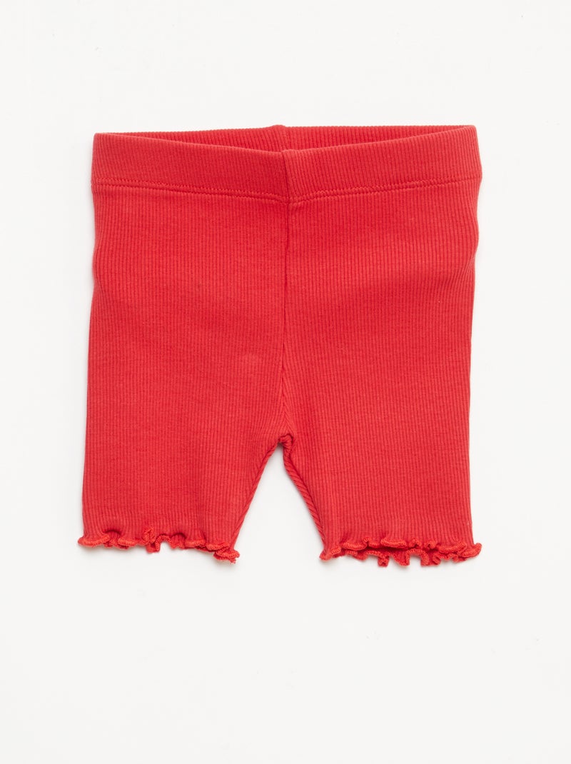 Set di 2 leggings a coste Bianco - Kiabi