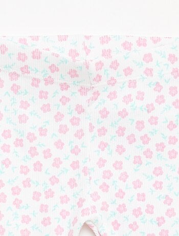 Set di 2 leggings a coste