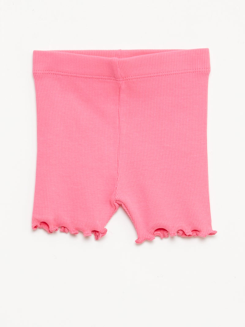 Set di 2 leggings a coste Bianco - Kiabi