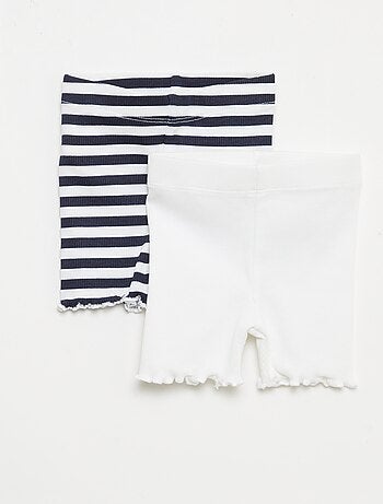 Set di 2 leggings a coste