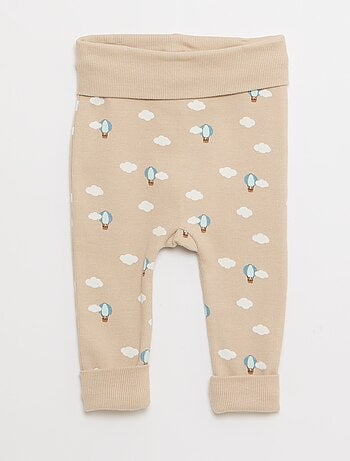 Set di 2 leggings a coste con risvolto - 2 pezzi