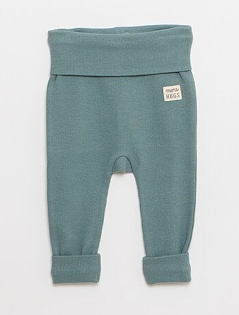 Set di 2 leggings a coste con risvolto - 2 pezzi