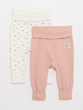 Set di 2 leggings a coste con risvolto - 2 pezzi