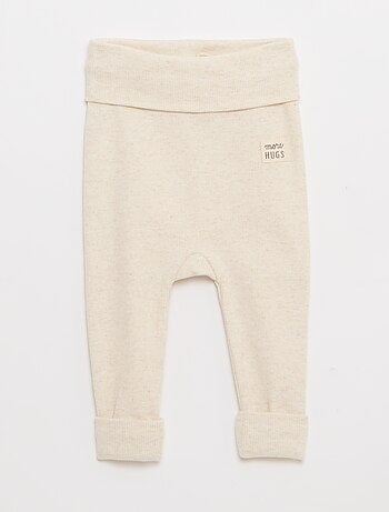 Set di 2 leggings a coste con risvolto - 2 pezzi