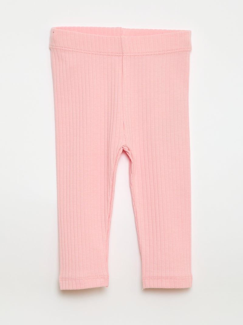 Set di 2 leggings a costine Beige - Kiabi