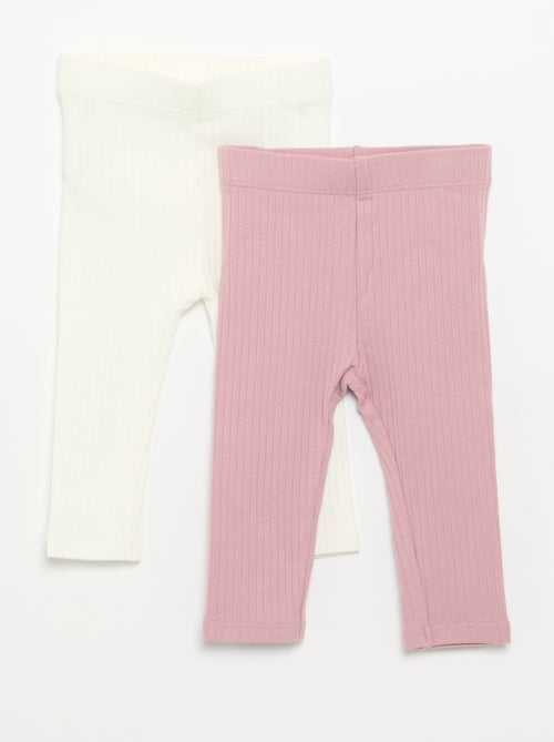 Set di 2 leggings a costine - Kiabi