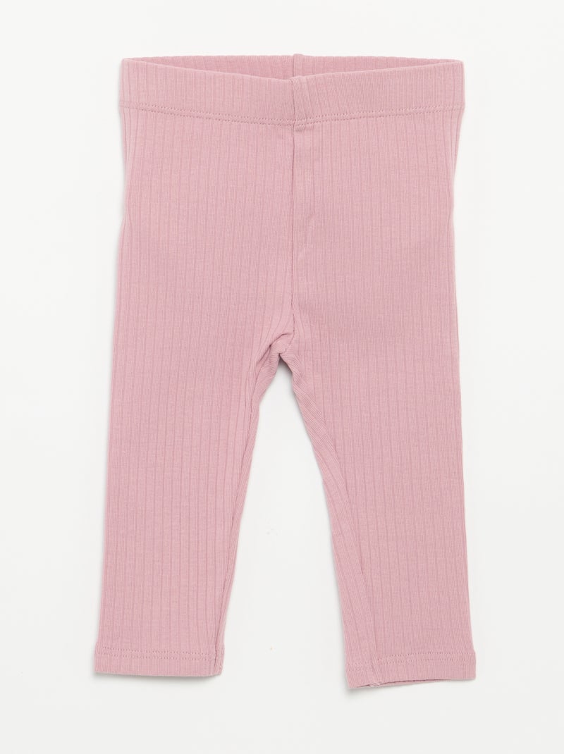 Set di 2 leggings a costine Viola - Kiabi