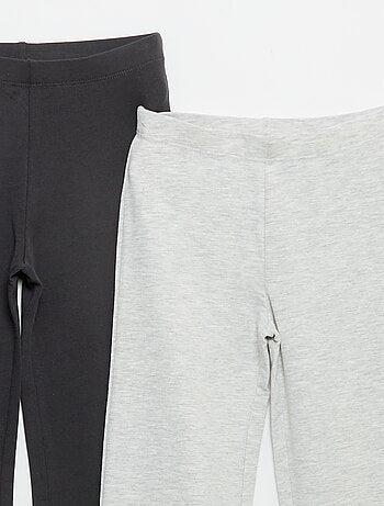 Set di 2 leggings a tinta unita a zampa