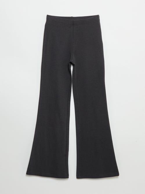 Set di 2 leggings a tinta unita a zampa - Kiabi