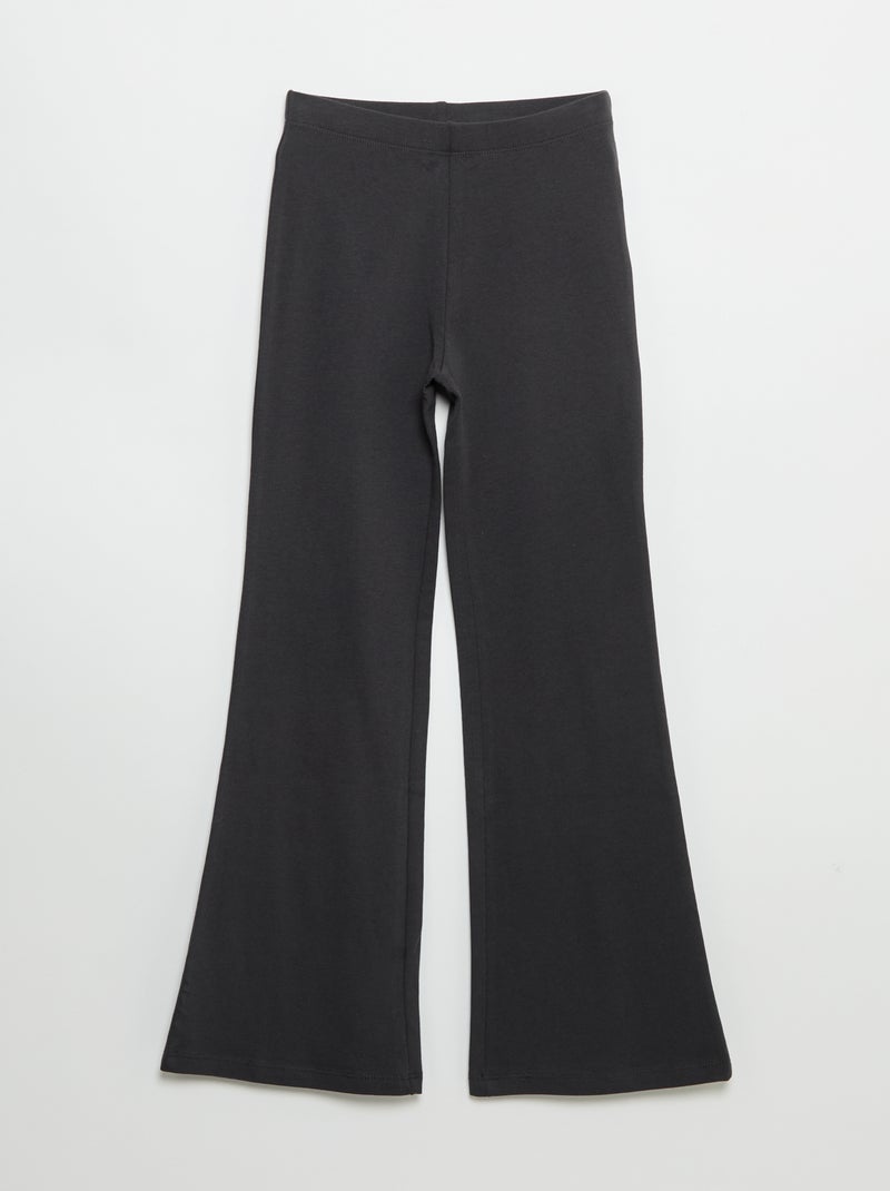 Set di 2 leggings a tinta unita a zampa Grigio - Kiabi