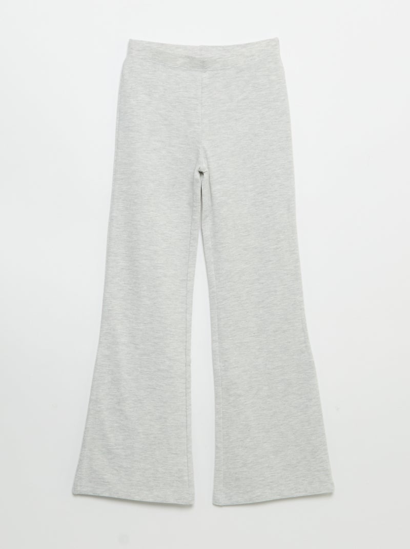Set di 2 leggings a tinta unita a zampa Grigio - Kiabi