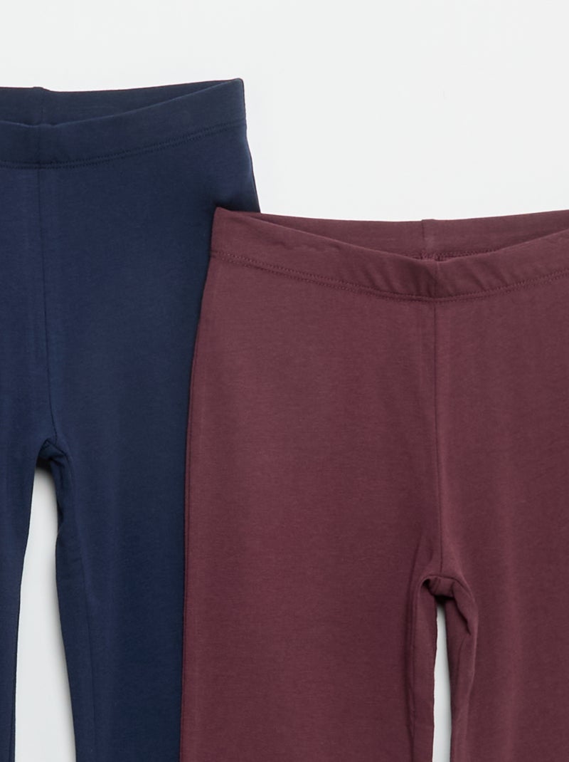 Set di 2 leggings a tinta unita a zampa Nero - Kiabi