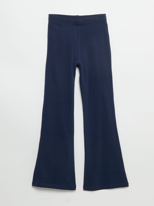 Set di 2 leggings a tinta unita a zampa - Kiabi