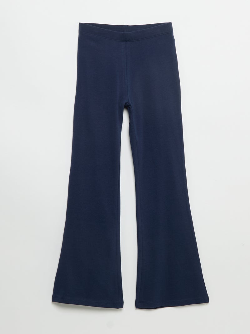 Set di 2 leggings a tinta unita a zampa Nero - Kiabi