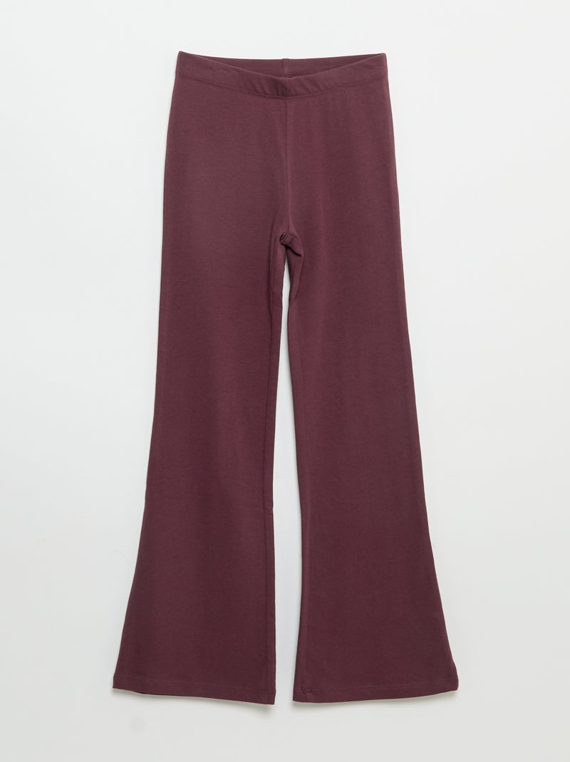 Set di 2 leggings a tinta unita a zampa Nero - Kiabi