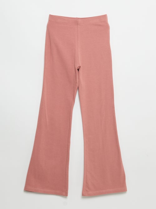 Set di 2 leggings a tinta unita a zampa - Kiabi