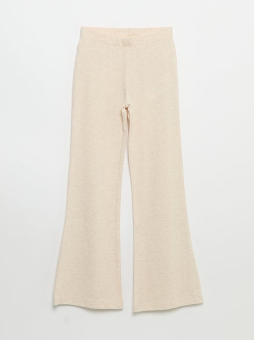 Set di 2 leggings a tinta unita a zampa - Kiabi
