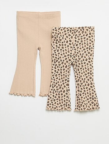 Set di 2 leggings a zampa