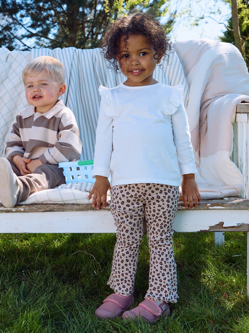 Set di 2 leggings a zampa Beige - Kiabi