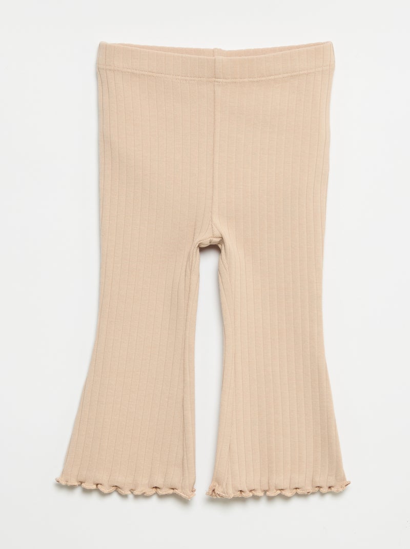 Set di 2 leggings a zampa Beige - Kiabi