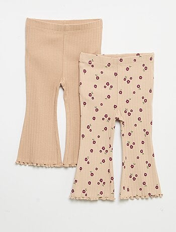 Set di 2 leggings a zampa