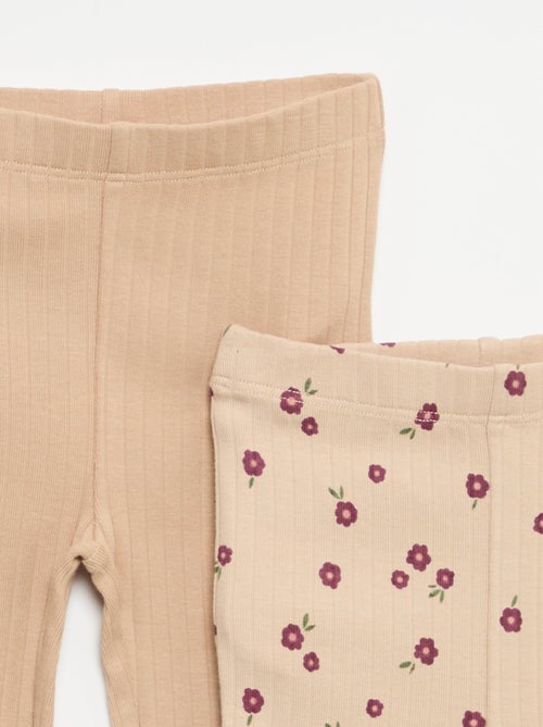 Set di 2 leggings a zampa - Kiabi