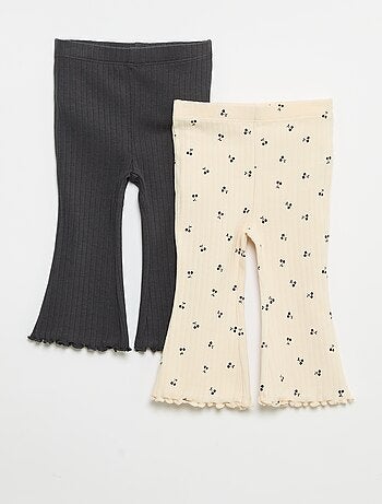 Set di 2 leggings a zampa