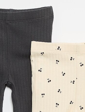 Set di 2 leggings a zampa