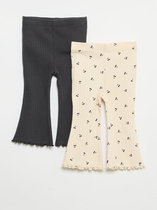 Set di 2 leggings a zampa - Kiabi