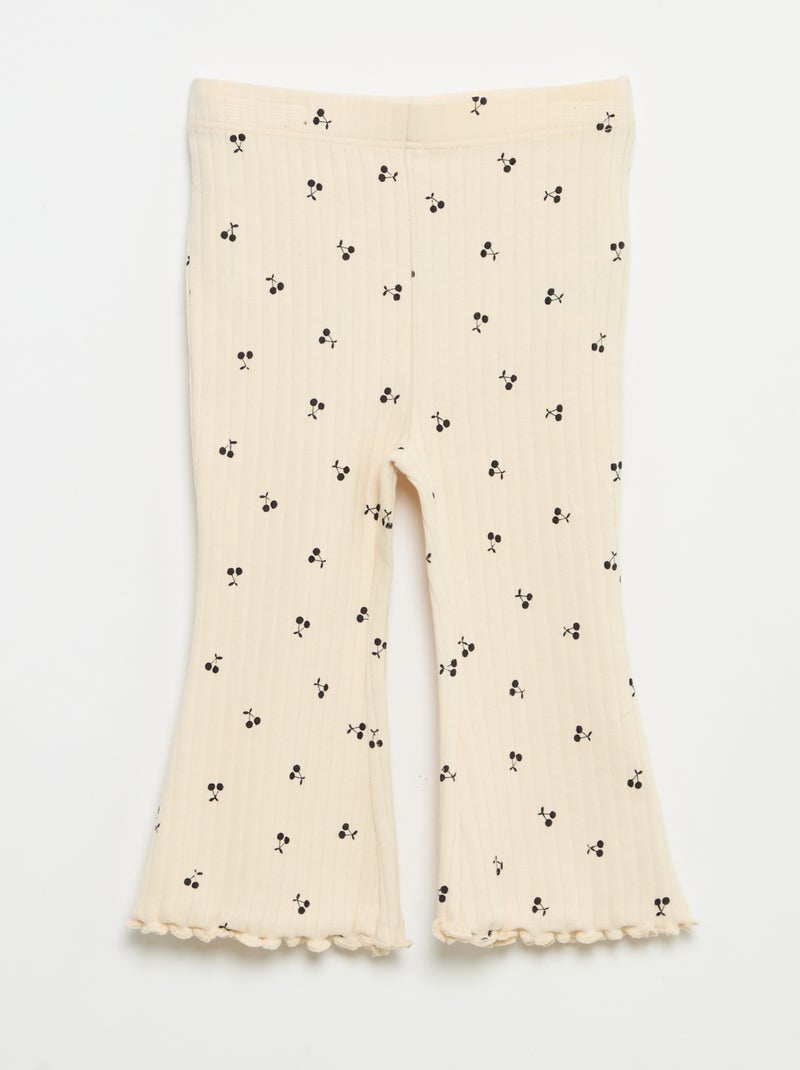 Set di 2 leggings a zampa Beige - Kiabi